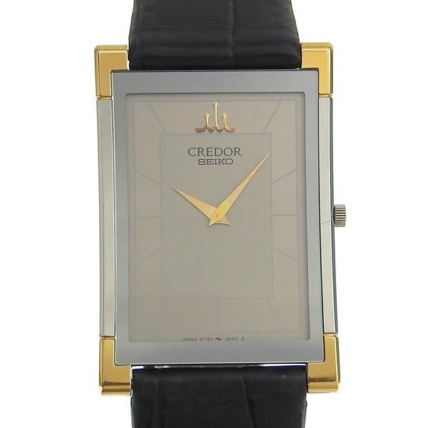 1円☆03楽市☆ SEIKO セイコー クレドール メンズ クォーツ 腕時計 6730-5710