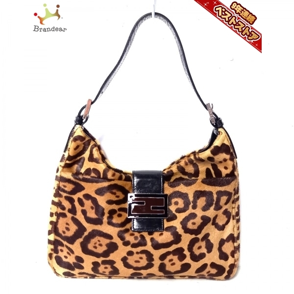 安い，お買い得 フェンディ FENDI ショルダーバッグ - ハラコ&times;レザー ベージュ&times;ダークブラウン&times;黒 豹柄 バッグ(ショルダーバッグ)｜売買されたオークション情報、yahooの商品情報をアーカイブ公 かばん、バッグ
