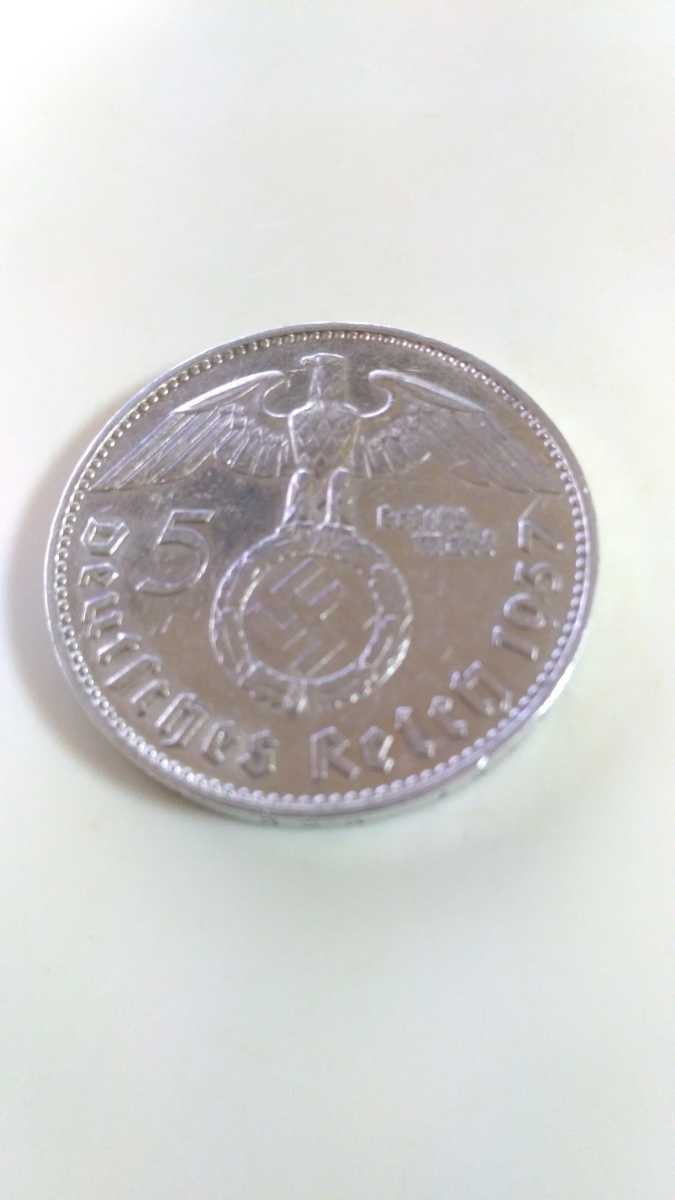 ドイツ 1937J 5ライヒスマルク銀貨 german third reich E ドイツ1927年