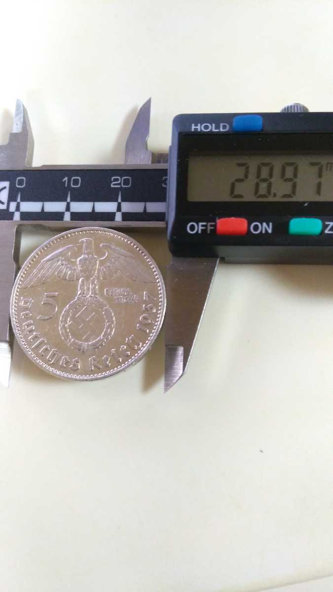 1939年ドイツポール・フォン・ヒンデンブルク5ライヒスマルク銀貨 ハイグレード ドイツ第三帝国 ヒンデンブルク銀貨 5ライヒスマルク 1939年 E ナチス