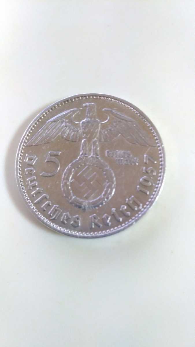 ドイツ 1937J 5ライヒスマルク銀貨 german third reich E ドイツ1927年