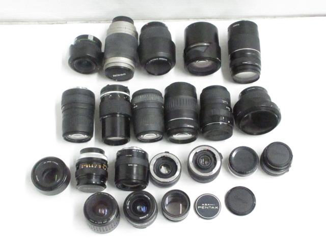 n11266-rj ジャンク○カメラ用レンズ まとめ売り マウント不明 Canon PENTAX SIGMA MINOLTA etc [099-211103]