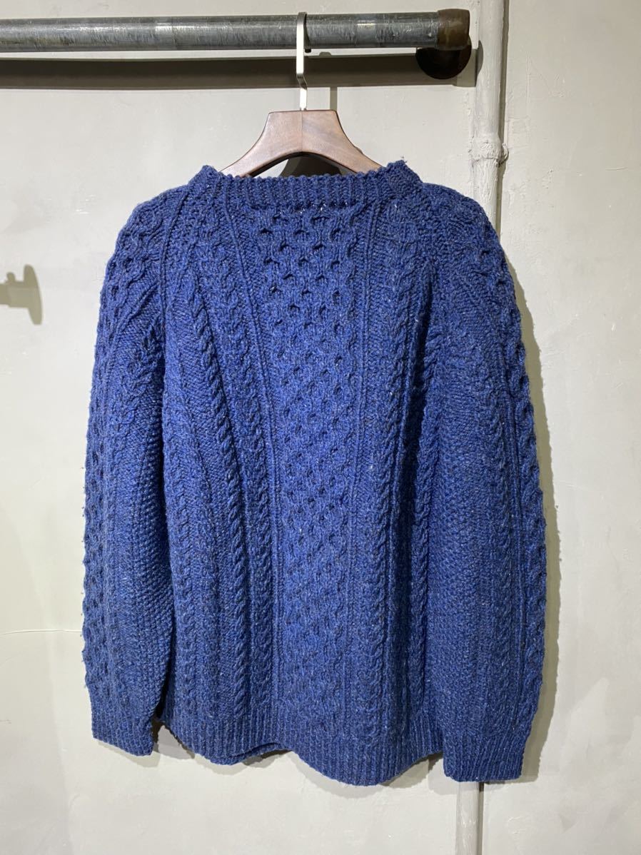 即決】フィッシャーマン アランニット ウール セーター aran knit