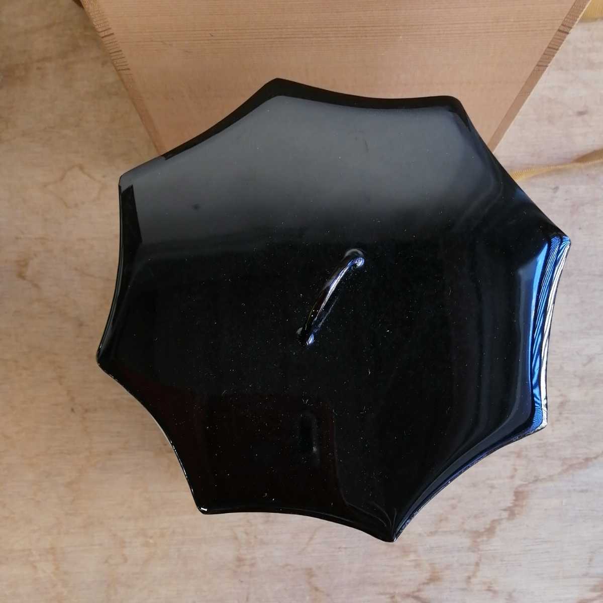 水指 染付 八角 祥瑞写 茶道具 平安 景雲 茶道 木箱 美品