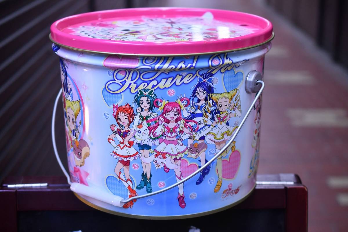 レトロ 当時物 プリキュア Yes!プリキュア5 大きい 缶 ケース 日本製