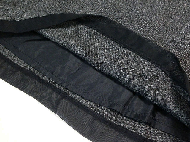 ☆美品☆アルベロベロ/モチーフ使いツイード切替ノースリーブワンピース:黒系yp436
