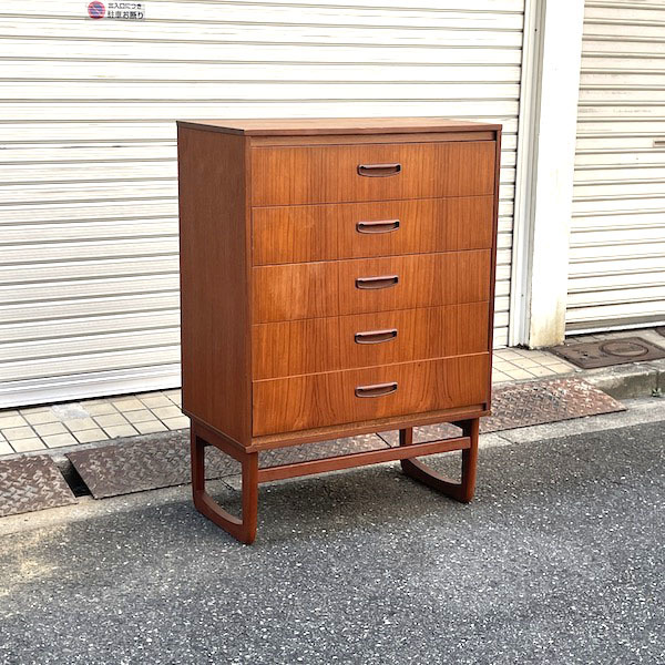 北欧ビンテージ風　５段チェスト　整理タンス　ヴィンテージ　収納家具
