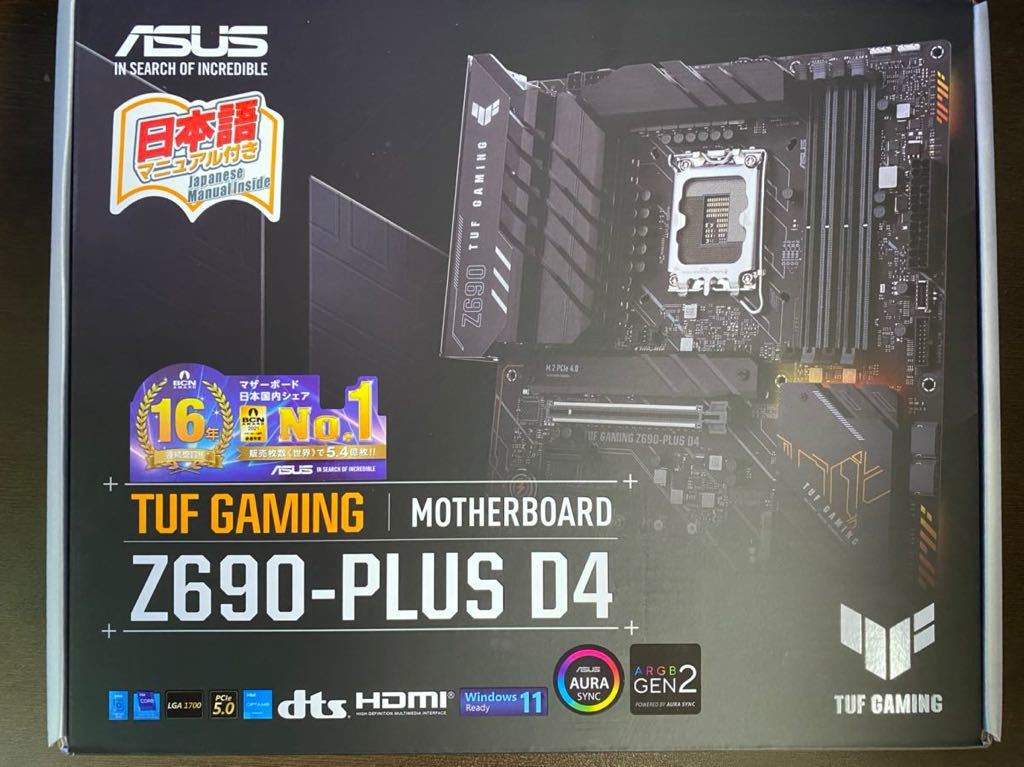TUF ASUS D4 GAMING Z690-PLUS WIFI Z690 Gaming マザーボード Look