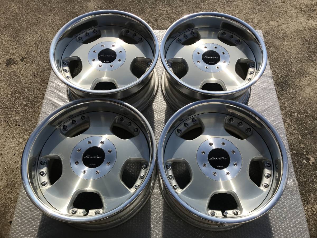 深リム 8J 7J WORK ユーロライン PCD100-4H(社外品)｜売買された 
