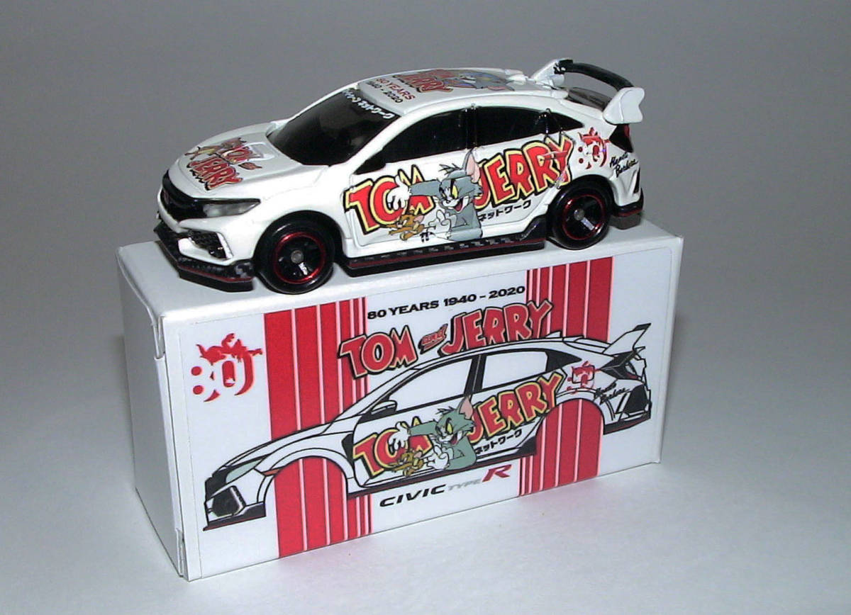 亀ら慢 　kahLA トムとジェリー シビックタイプR 新品 【KahLA】 ホンダ・シビックTYPE R TOM & JERRY White トミカ