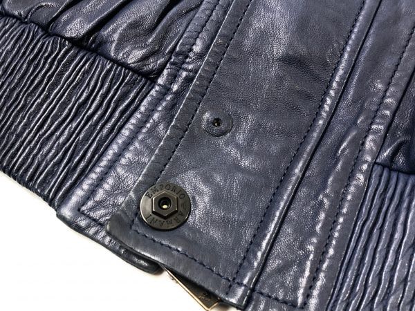 EMPORIO ARMANI○最高級 羊革ラムレザー ブルゾン ジャケット