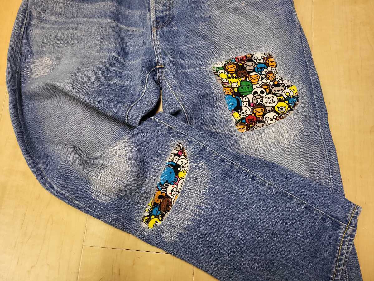 A BATHING | APE ダメージ FARFETCH JP ブルー ジーンズ APE® APE 