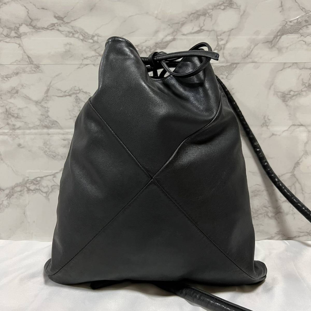 1円～ 【極上品】 GIORGIO ARMANI ジョルジオアルマーニ 巾着 リュック 