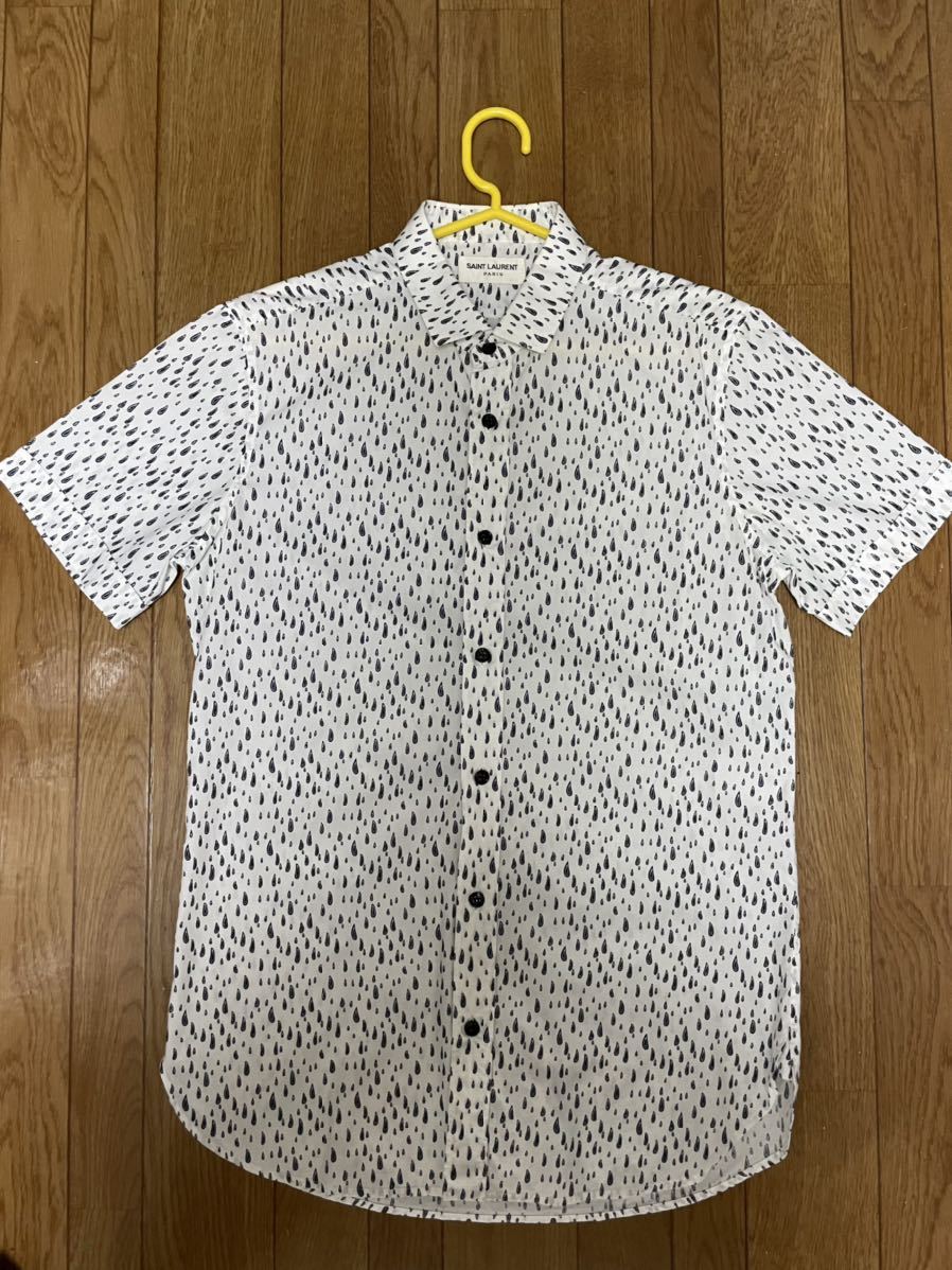 美品 レア サンローランパリ　半袖シャツ　shirt Tシャツ　SAINT LAURENT イヴサンローラン