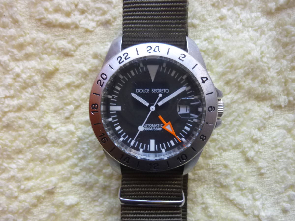 GMT SEGRETO GM100 新品☆未使用☆動作品☆DOLCE ブラック文字盤 セグレト