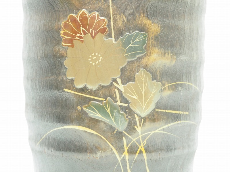 B0402 金蒔絵付 桐花生 茶道具 茶懐石 茶事 茶器 抹茶器 抹茶道具 茶の湯