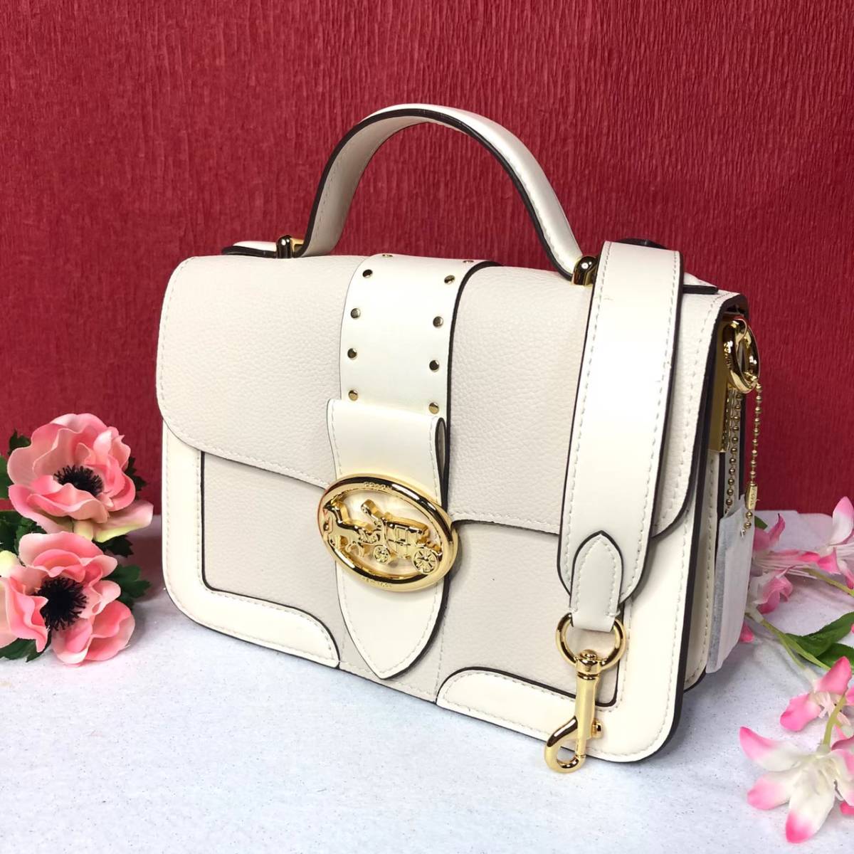 COACH コーチ ハンドバッグ 新品 新作 ホワイト 白 2way お洒落