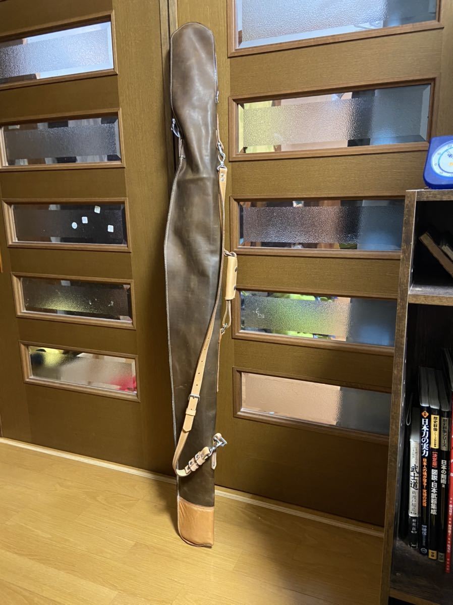 長めの日本刀本革ケース　居合刀ケース　特注本革ケース_1