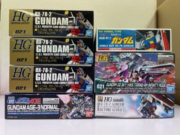#S10【梱120】HGUC ガンダム / ダブルオースカイHWS / ガンダムAGE 他 プラモデル ガンプラ まとめ 未組立