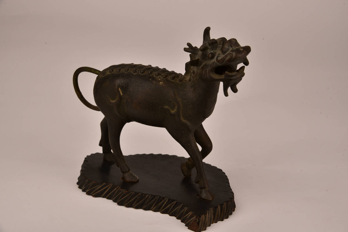 高品質，定番 希少 銅鏡 28cm 古代中国 純粋なブロンズ銀王朝宮殿鹿