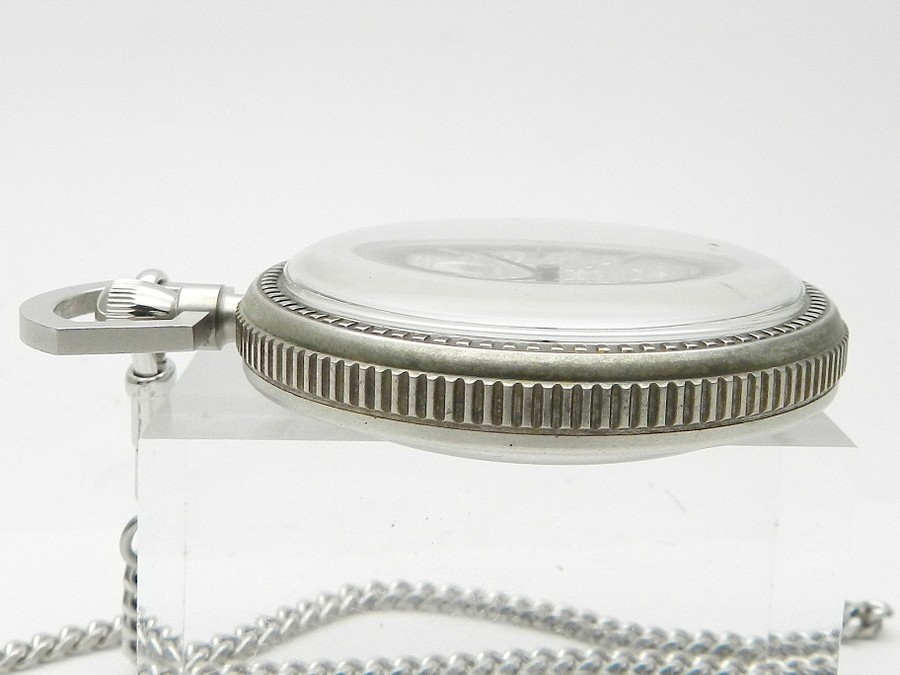1000円スタート 懐中時計 SEIKO セイコー 37-3000 電通創立70周年 銀 