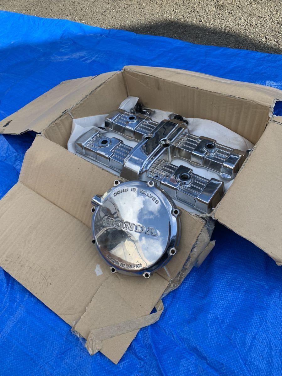 CBX 400F タペットカバー クラッチカバー メッキ