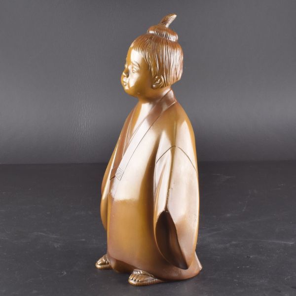 0723】金属工芸◇米 治一 作 「無我童子」 美術工芸◇高岡銅器名工