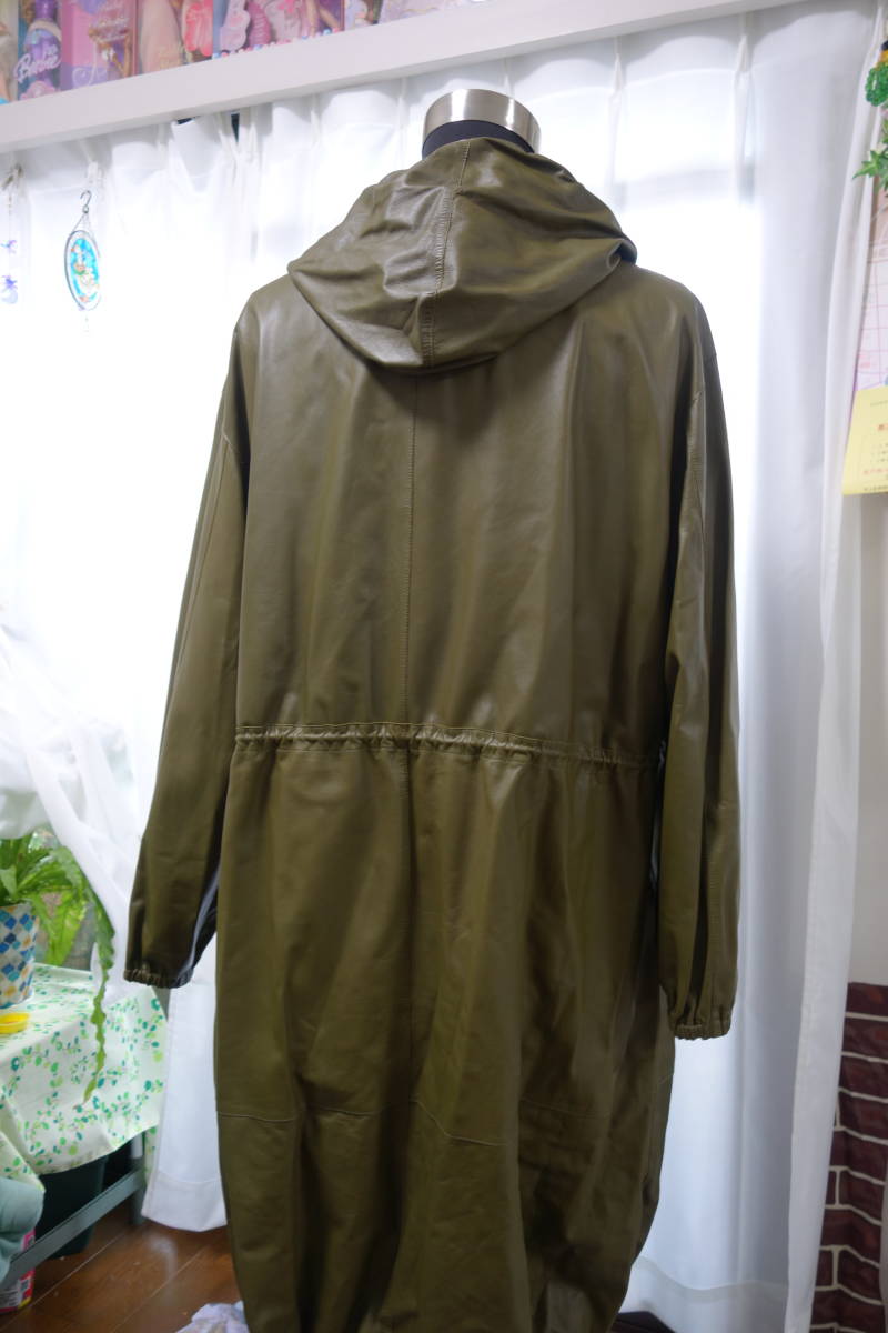 試着のみ未使用 ロエベ フード付きレザーコート モッズコート LOEWE 50