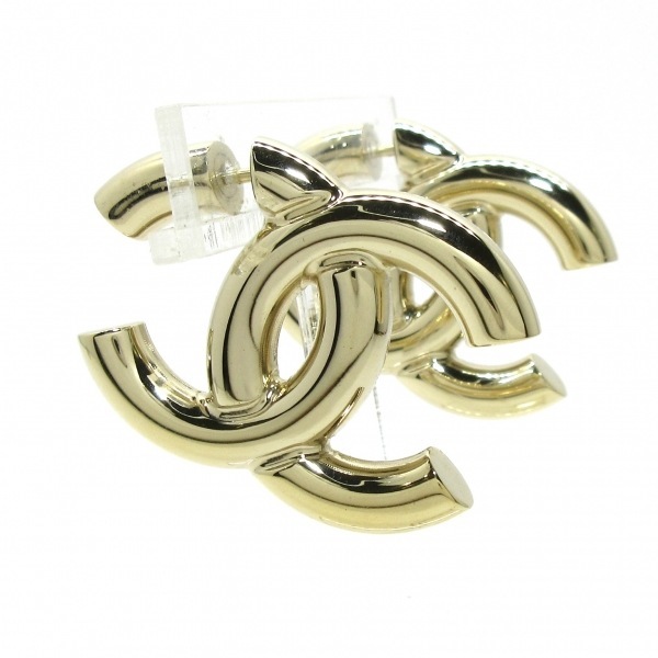 シャネル CHANEL ピアス ココマーク 金属素材 シルバー B19V 美品