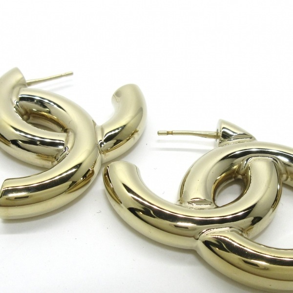 シャネル CHANEL ピアス ココマーク 金属素材 シルバー B19V 美品