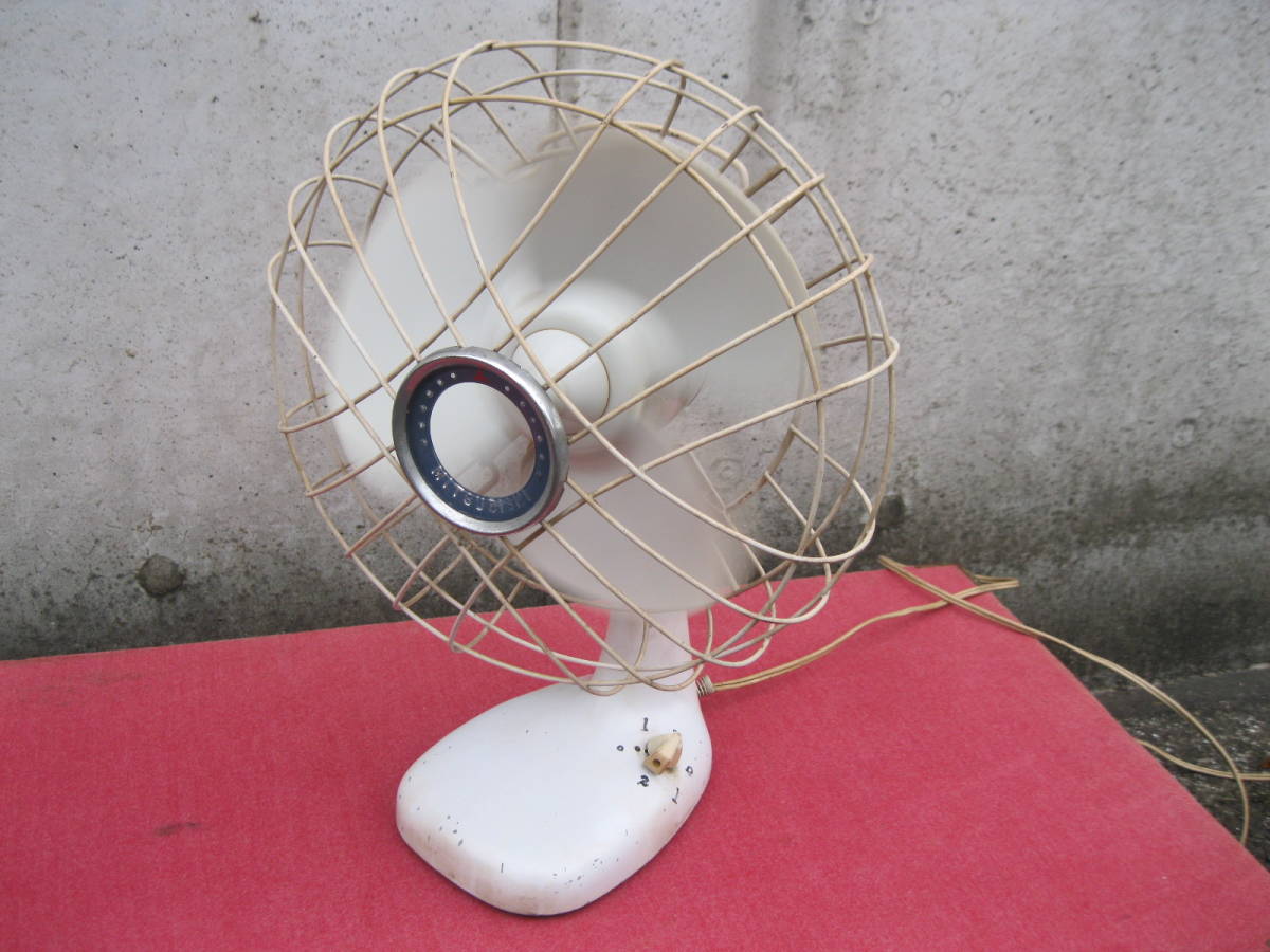 昭和レトロ 三菱電気扇 扇風機 MITSUBISHI 3枚羽 羽サイズ24㎝ 小ぶり