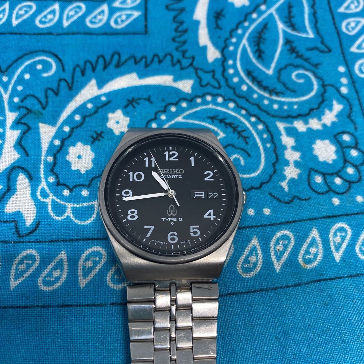 セイコー SEIKO QUARTZ クォーツ TYPEⅡ タイプ2 良品 7546-8070 稼働 