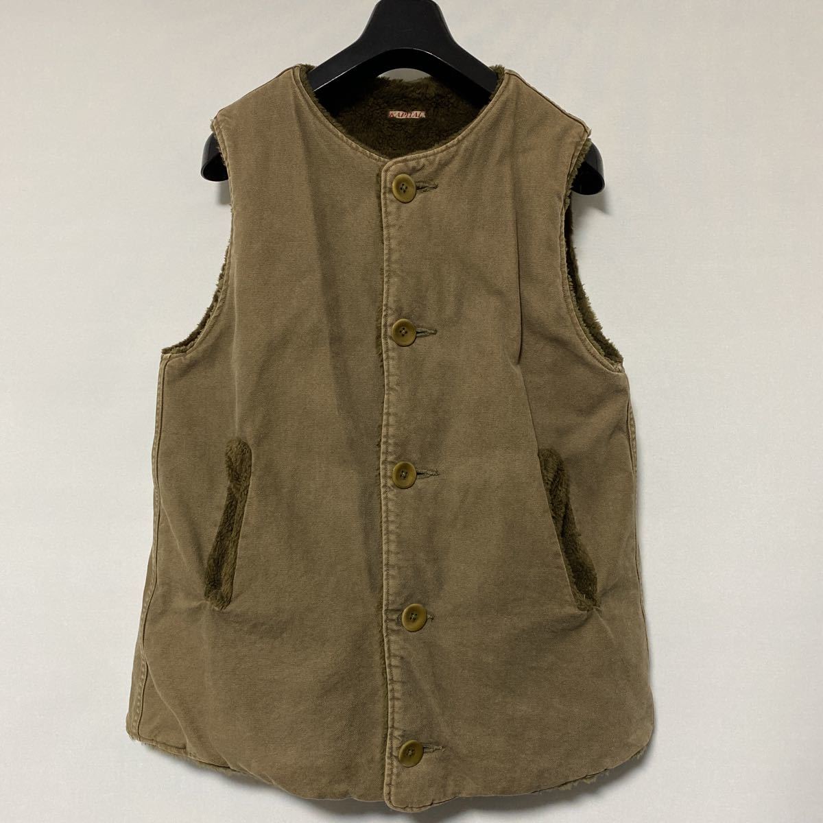 美品 KAPITAL キャピタル デニムボアベスト 岡山 ダメージ加工 日本製
