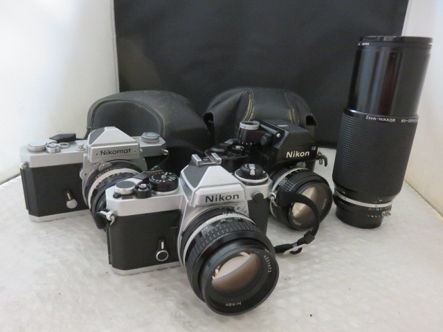 186☆ニコン FE 50mm 1.4/Nikomat FT 1:2 50mm/F2 50mm 1.4/80-200mm 1:4 ジャンク扱 カメラ レンズ 1円～ 50mm Nikon - AFS AF-S swift