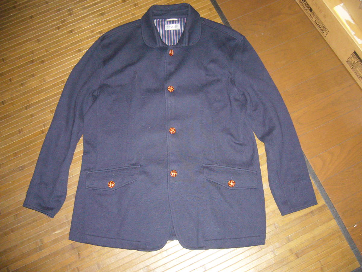 51270♂：MACBETH マクベス ジャケット センターベント size.LL 色.紺 