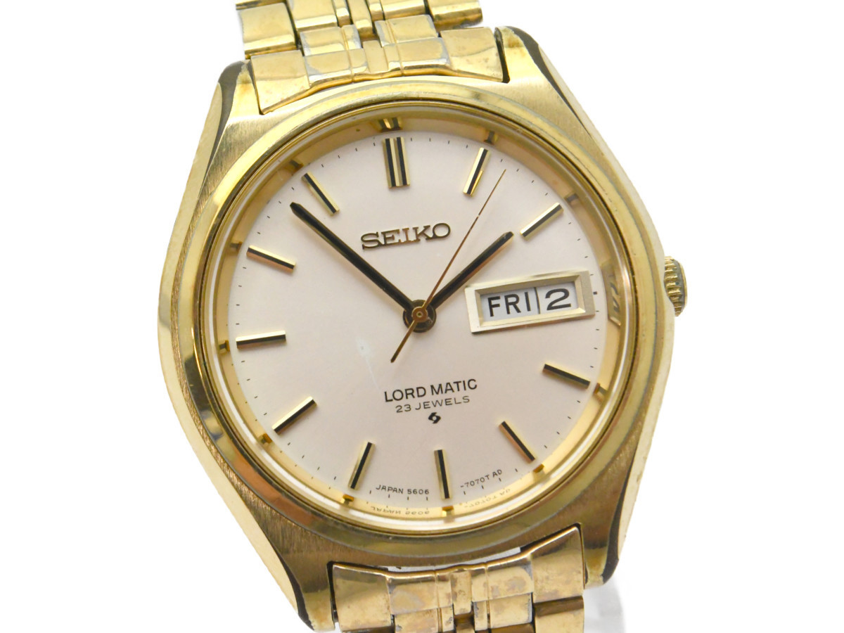 中古品] 稼働品【SEIKO】セイコー ロードマチック 5606-7070 23石 自動 