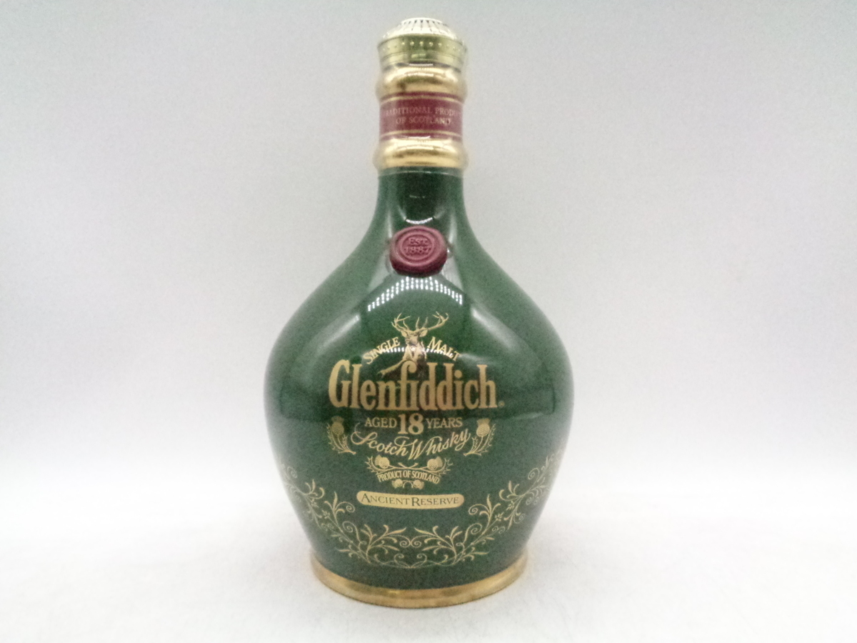 グレンフィディック 18年 陶器瓶 緑 GLENFIDDICH 18年 グレンフィディック 緑 陶器ボトル ウイスキー 700ml