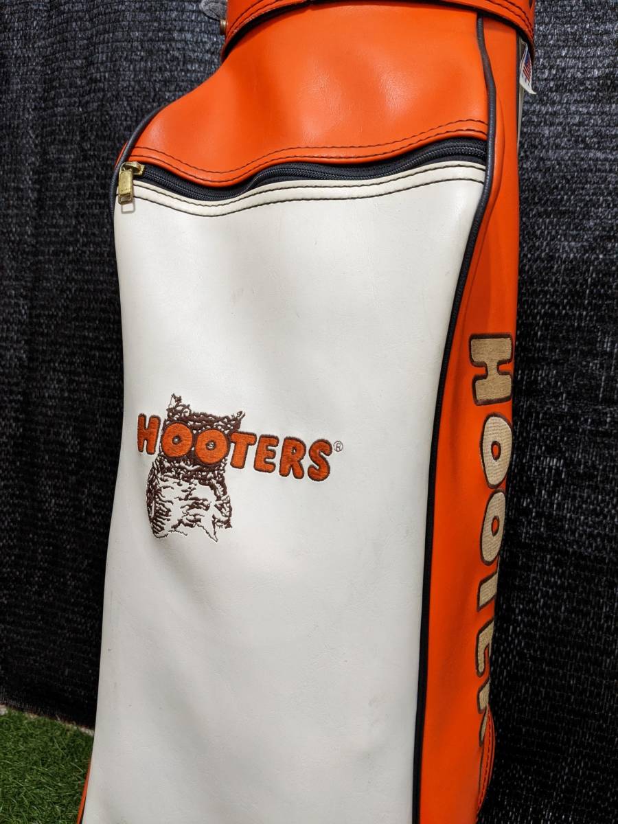 Hooters キャディバッグ オレンジ黒 HOOTERS フーターズ 8.5型 キャディバッグ オレンジ × ホワイト