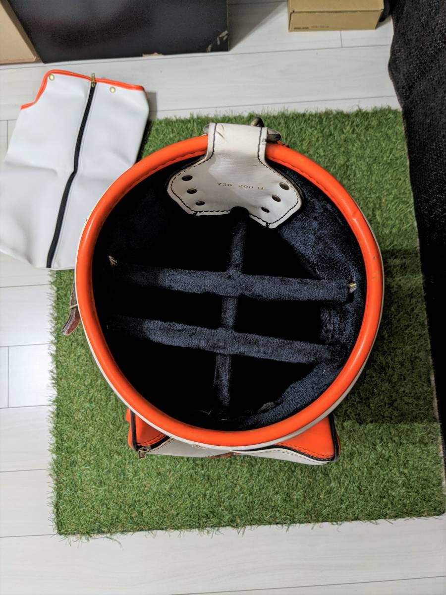 HOOTERS フーターズ 8.5型 キャディバッグ オレンジ × ホワイト