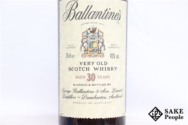 ◇注目! バランタイン 30年 ベリー オールド 750ml 43% スコッチ