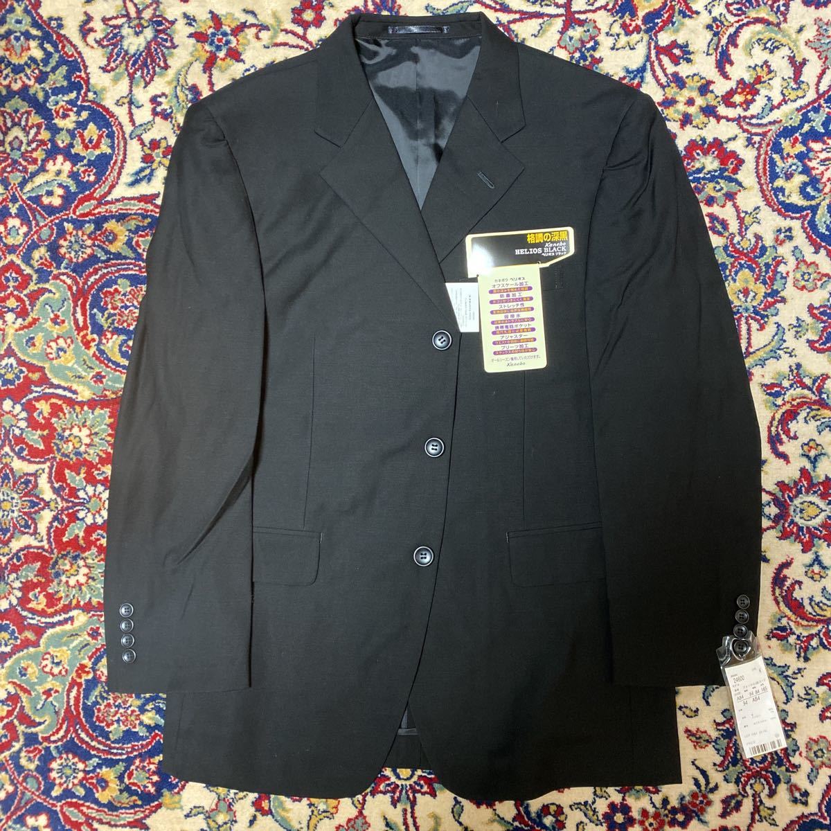 新品 未使用 タグ付き カネボウヘリオスブラックウール99% 礼服 