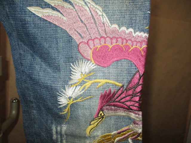 ドルチェ＆ガッバーナ DOLCE&GABBANA 05SS 鷹刺繍 スタッズ デニム 46 