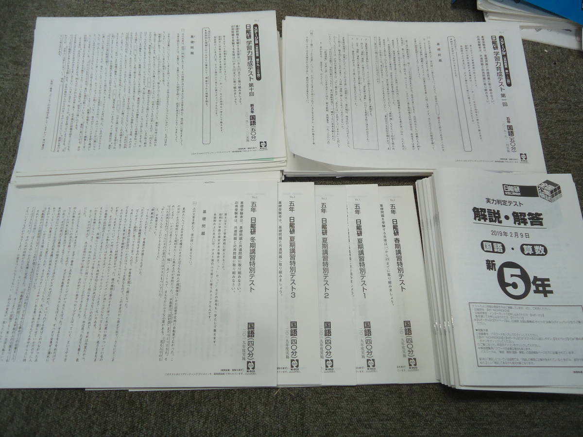 日能研 5年生公開模試12回分 記述力模試1回分（2024年度） 公式EC