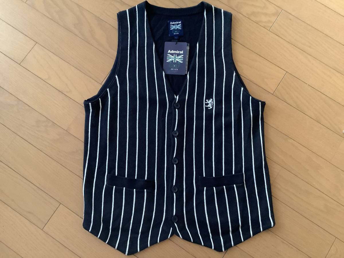 新品【Admiral アドミラル・ゴルフ　men's ベスト】定価14800円　Lサイズ_1