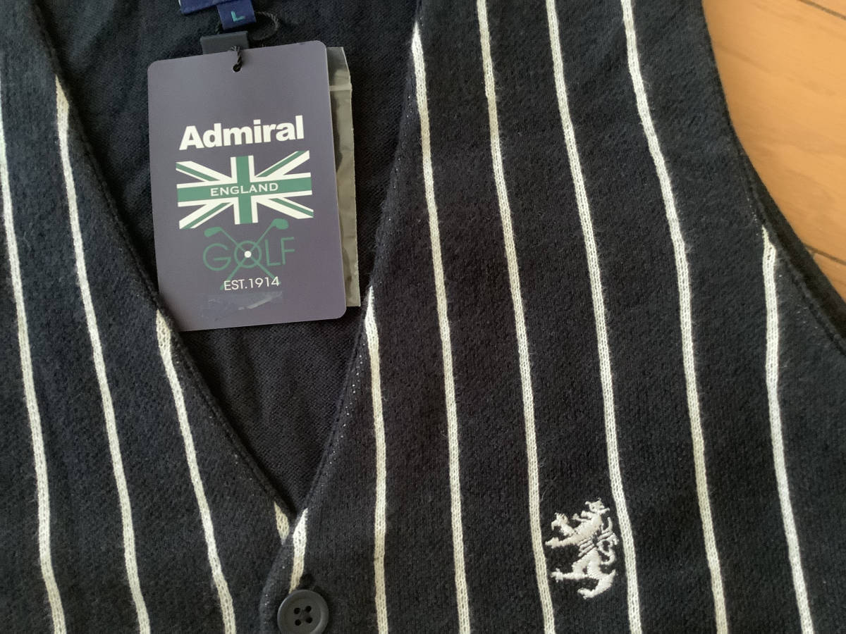 新品【Admiral アドミラル・ゴルフ　men's ベスト】定価14800円　Lサイズ_4