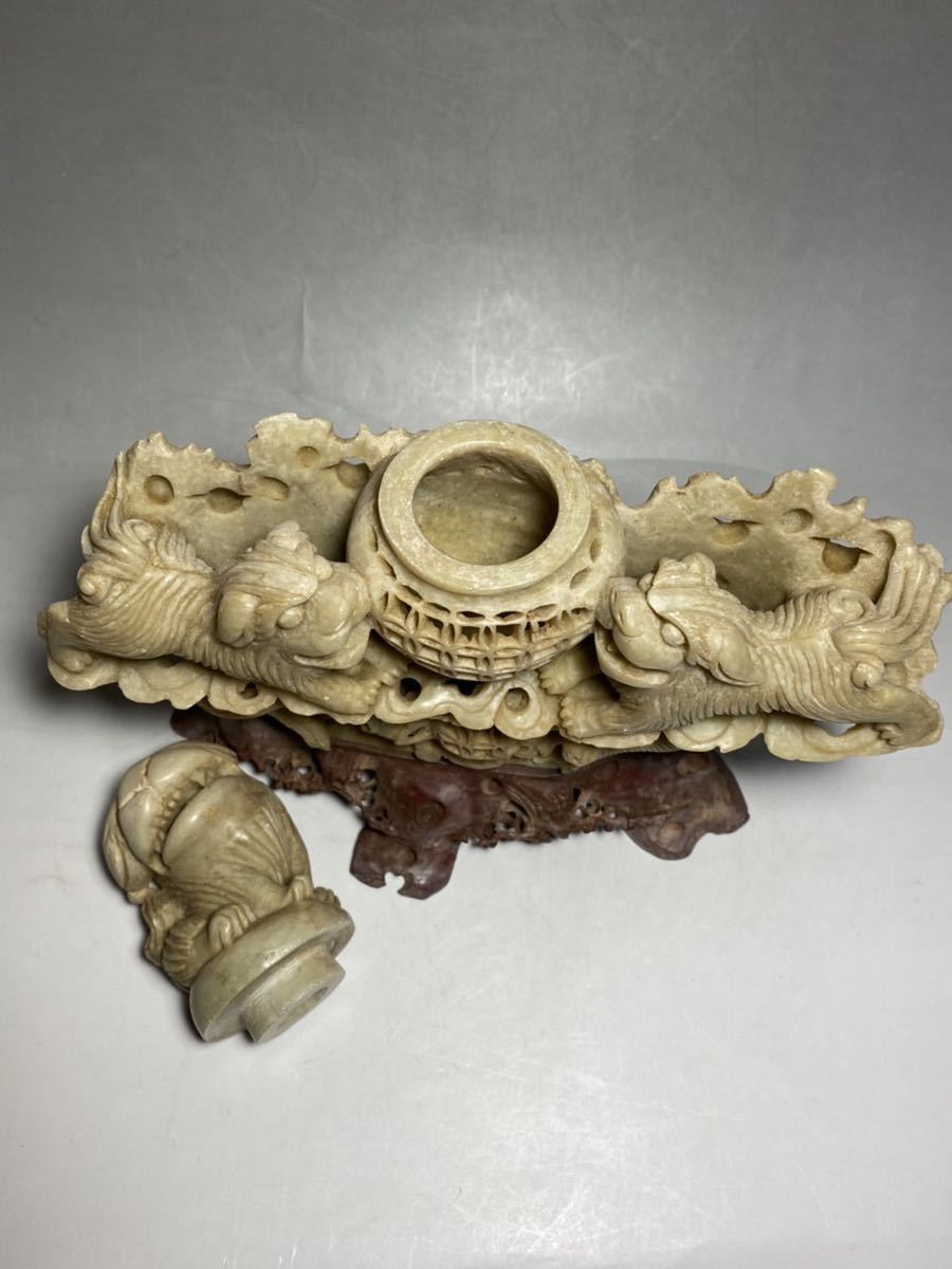 中国 寿山石 中国美術 香炉 古美術 置物 仏教美術 獅子 東洋美術 彫刻