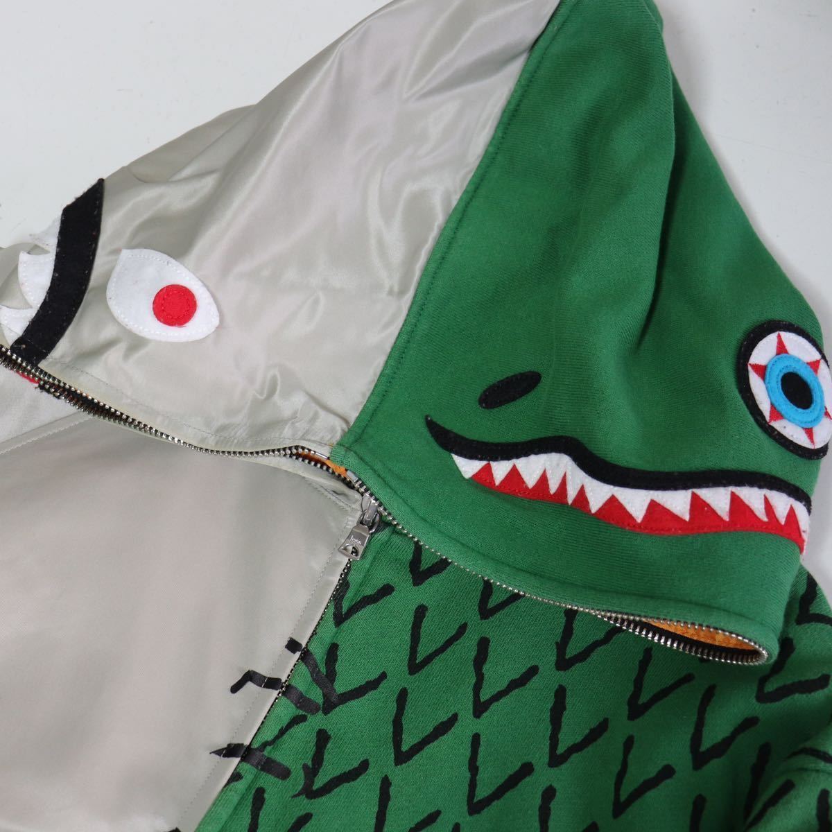 希少【a bathing ape × ambush】シャークパーカー/ジップ/スウェット 