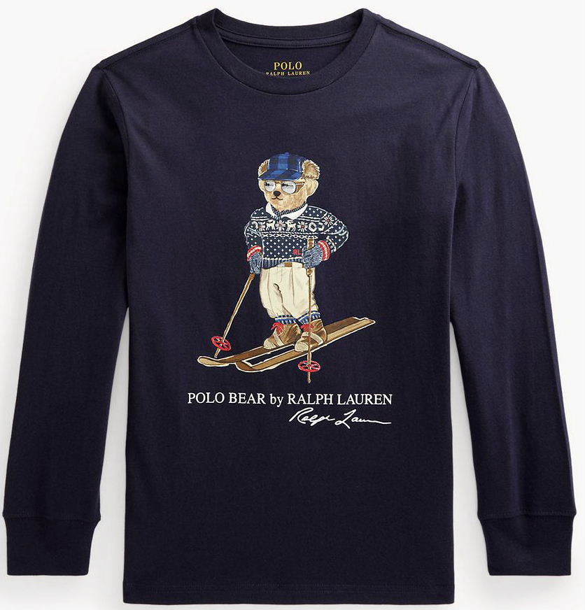 ◆SALE◆【新品】ラルフローレン ■ ポロベアコットンTシャツ ■メンズ M / US Boys XL■ スキーベア POLO RALPH LAUREN ネイビー 正規品