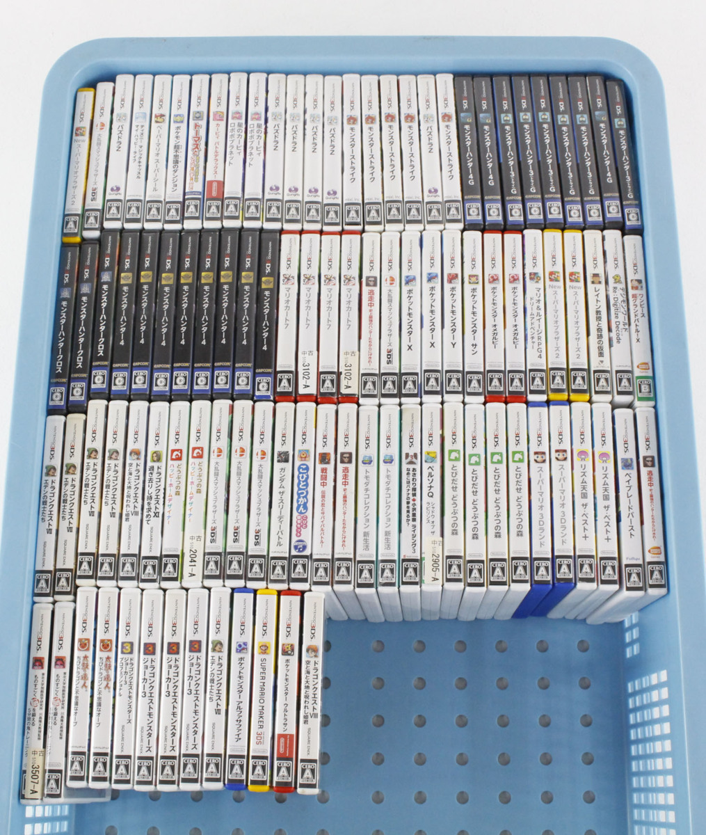 中古・ジャンク品】3DSソフト 100本セット ポケモン マリオ ドラクエ 
