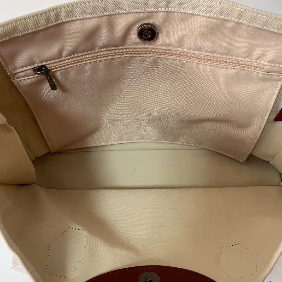 LONGCHAMP ロンシャン トートバッグ キャンバス レザー IT BAG ロゴ